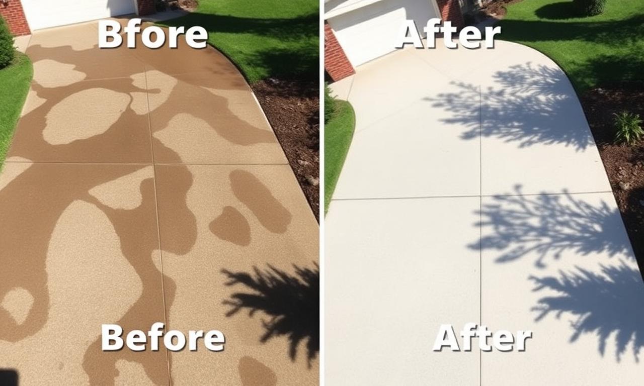 Driveway Cleaning before — Concrete driveway in Doral, FL